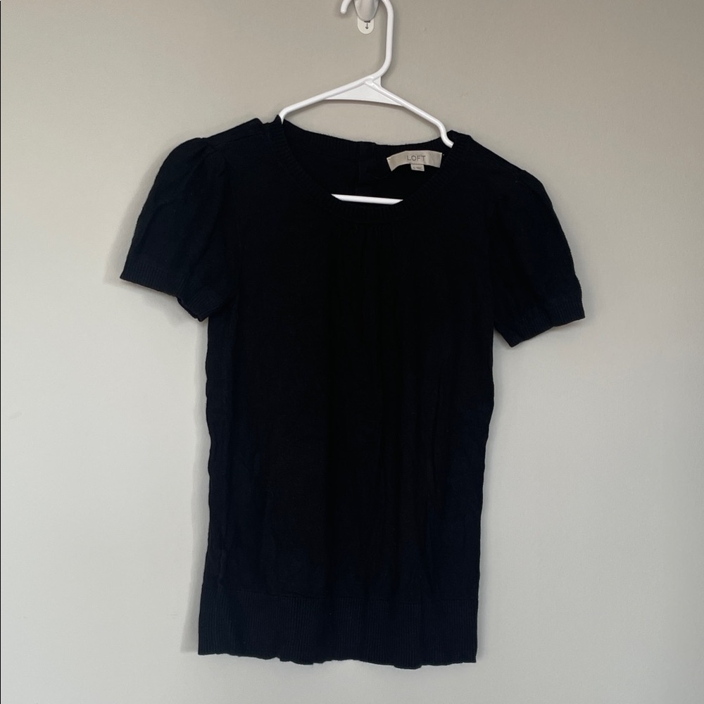 LOFT Classic Black Short Sleeve Tee